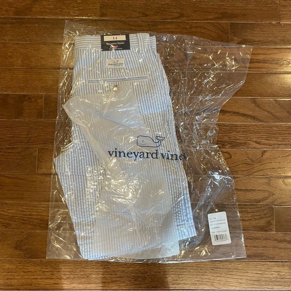 Vineyard Vines Boy Seersucker Breaker Shorts